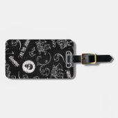 グーニーアイコンのパターン ラゲッジタグ (正面横)