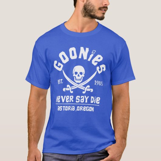 グーニーズ+ネバー+セイ+ダイ+発足1985+素晴らしい Tシャツ (正面)