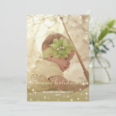 グービーライト金ゴールドハッピーホリデーズフォトカード シーズンカード (スタンド正面)