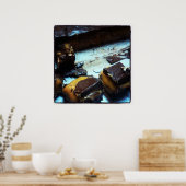 グーリーキャラメル、マシュマロ、チョコレートキャンディ ポスター (キッチン)