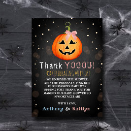 グールだ！リトルカボチャハロウィーンベビーシャワー サンキューカード