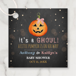 グールだ!リトルカボチャハロウィーンベビーシャワー フェイバータグ