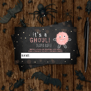 グールだ!リトルモンスターハロウィーンベビーシャワー エンクロージャーカード