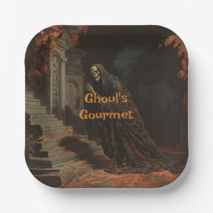 グールのグルメハロウィーンヴィンテージファントムin Crypt ペーパープレート
