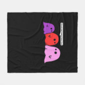 グールはおもしろいのハロウィーンのトレンドを感じ望む フリースブランケット (正面(横))