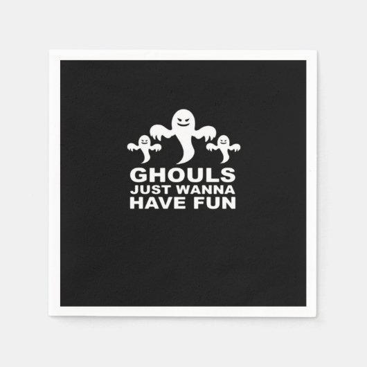 グールはおもしろいハロウィンおもしろい感じの スタンダードカクテルナプキン (正面)