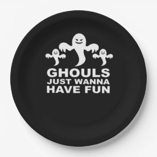 グールはおもしろいハロウィンおもしろい感じの ペーパープレート