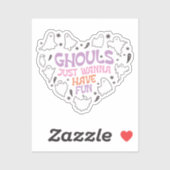 グールはただおもしろいハロウィーンを持ちたい シール (シート)