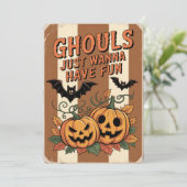 "グールはただ楽しみたい" ハロウィン シーズンカード (スタンド正面)