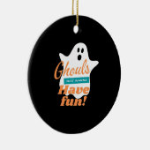 グールは、このハロウィーンのおもしろいを持ちたい セラミックオーナメント (右)