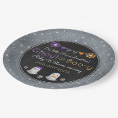 グールまたはブー・イ・ハロウィーンのジェンダーがプレートを明かす ペーパープレート (アングル)