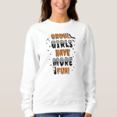 グールガールズハローウィンのおもしろいモダンを増やす スウェットシャツ (正面)