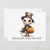 グールジャストハローウィンおもしろい シーズンポストカード (正面/裏面)