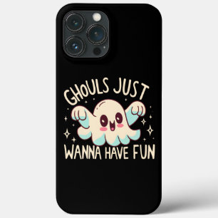 グールズちょうどおもしろいを持ちたいと思う、かわいい幽霊ハロウィーン iPhone 13 PRO MAXケース