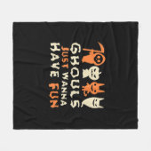 グールズはおもしろいのスローガンをおもしろい望む フリースブランケット (正面(横))