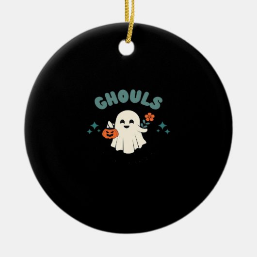 グールズはおもしろいのハロウィーンの技おもしろい術を セラミックオーナメント (正面)