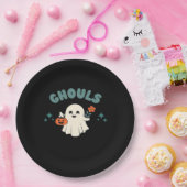 グールズはおもしろいのハロウィーンの技おもしろい術を ペーパープレート (パーティー)