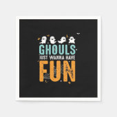 グールズはおもしろいのハロウィーンの衣装を持ちたい スタンダードカクテルナプキン (正面)