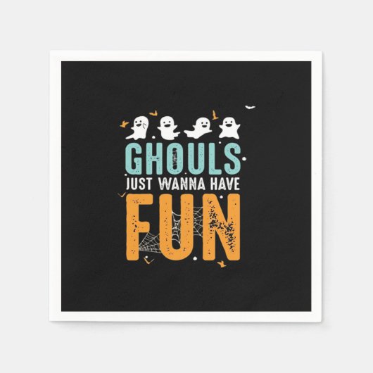 グールズはおもしろいのハロウィーンの衣装を持ちたい スタンダードカクテルナプキン (正面)
