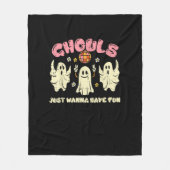 グールズはおもしろいのハロウィーンの衣装を持ちたい フリースブランケット (正面)