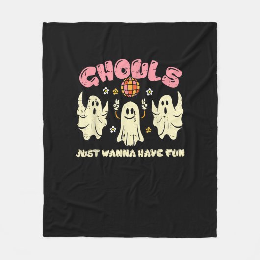 グールズはおもしろいのハロウィーンの衣装を持ちたい フリースブランケット (正面)