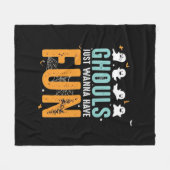 グールズはおもしろいのハロウィーンの衣装を持ちたい フリースブランケット (正面(横))