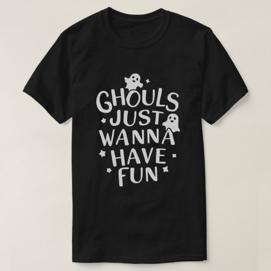 グールズはおもしろいのハロウィーンの衣装を持ちたい Tシャツ (デザイン正面)