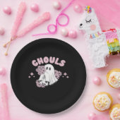 グールズはおもしろいハロウィンアートベーシックを持ちたい ペーパープレート (パーティー)