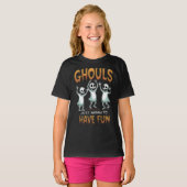 グールズはおもしろいハロウィーンの日の子供を持ちたいと思う Tシャツ (正面フル)
