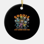 グールズはおもしろい不気味と セラミックオーナメント (正面)