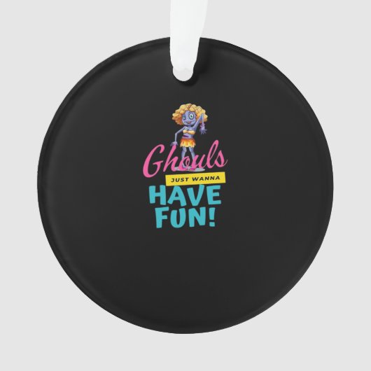 グールズはおもしろい秋感じの オーナメント (正面)