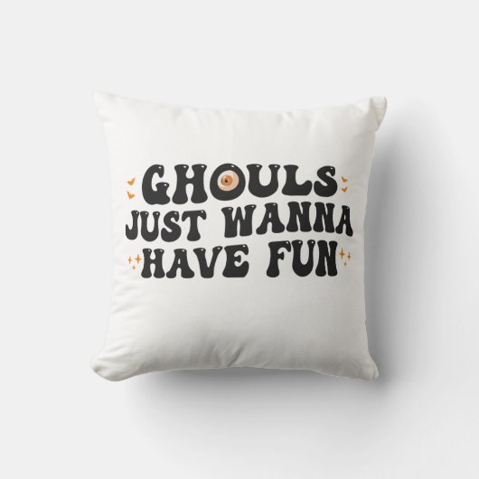グールズはただおもしろいおもしろい不気味ハロウィン クッション (正面)