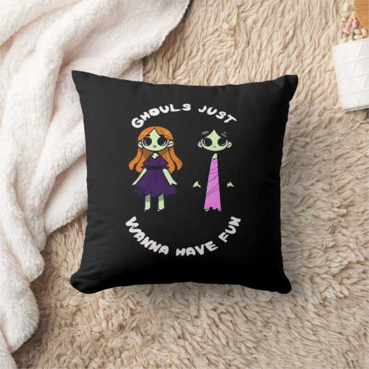 グールズはハロウィーンのおもしろいを欲しおもしろいい クッション (ブランケット)