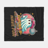 グールズはハローのおもしろいディスコデザインを持ちたい フリースブランケット (正面(横))