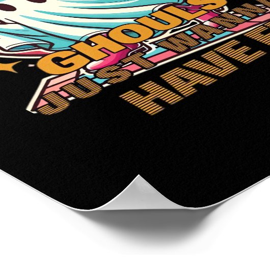 グールズはハローのおもしろいディスコデザインを持ちたい ポスター (角)