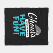 グールズは基本的なおもしろいを持ちたい フリースブランケット (正面(横))