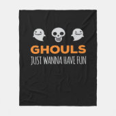 グールズは秋の美学をおもしろいしたい フリースブランケット (正面)