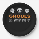 グールズは秋の美学をおもしろいしたい ペーパープレート (正面)