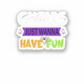 グールズジャストおもしろいおもしろい秋 シール (正面)