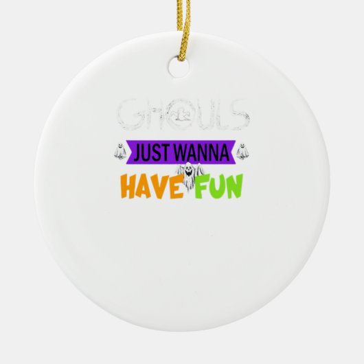 グールズジャストおもしろいおもしろい秋 セラミックオーナメント (正面)