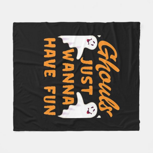 グールズジャストおもしろいおもしろい秋 フリースブランケット (正面(横))