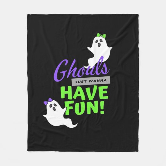 グールズジャストおもしろいおもしろい秋 フリースブランケット (正面)