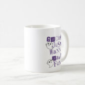 グールズジャストウィーパープルおもしろいハロウィーン幽霊 コーヒーマグカップ (正面右)