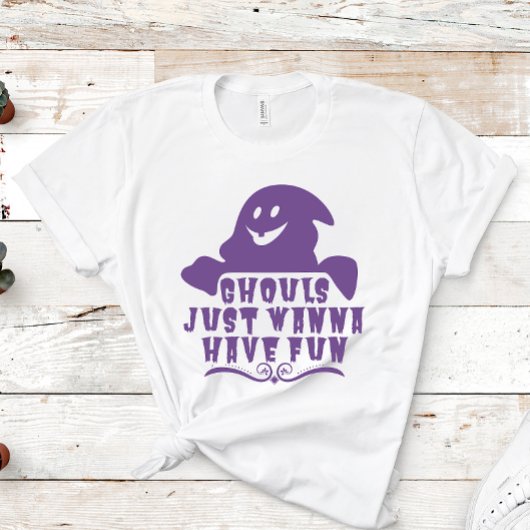 グールズジャストウィーパープルおもしろいハロウィーン Tシャツ