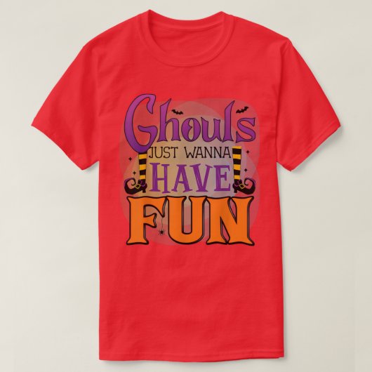 グールズジャストウィーンおもしろいおもしろいレトロハロウィーンC Tシャツ (デザイン正面)