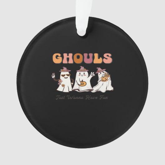 グールズジャストウィーンおもしろいおもしろい引用文 オーナメント (正面)