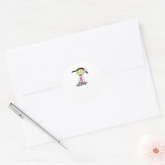 グールズジャストウィーンおもしろいおもしろい引用文 ラウンドシール (封筒)