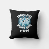 グールズジャストウィーンおもしろいスロスハロウィーン クッション (正面)