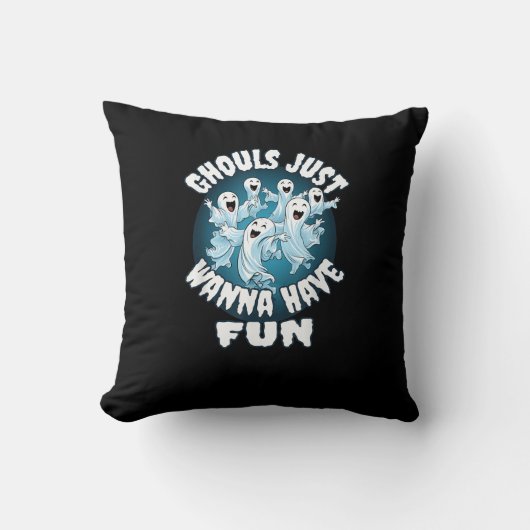グールズジャストウィーンおもしろいスロスハロウィーン クッション (正面)