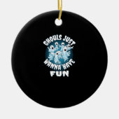 グールズジャストウィーンおもしろいスロスハロウィーン セラミックオーナメント (正面)